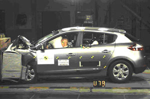 Renault M�gane en las pruebas de la EuroNCAP